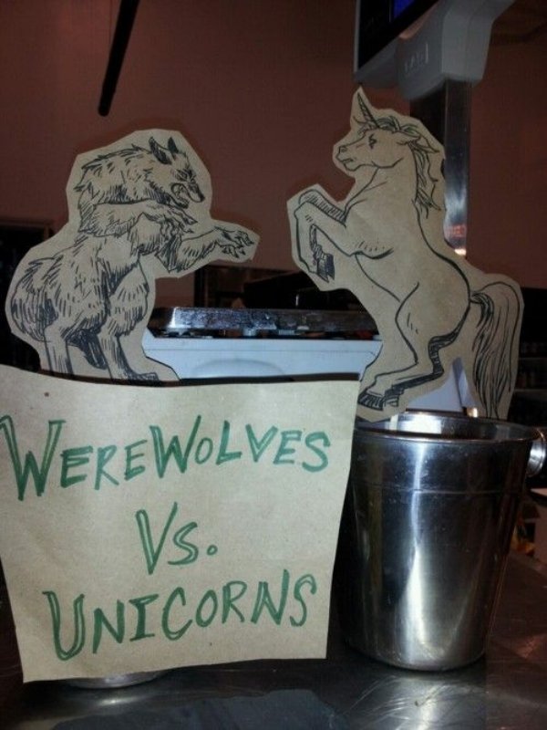 smart bottle - Werewolves Vs. Unicorns