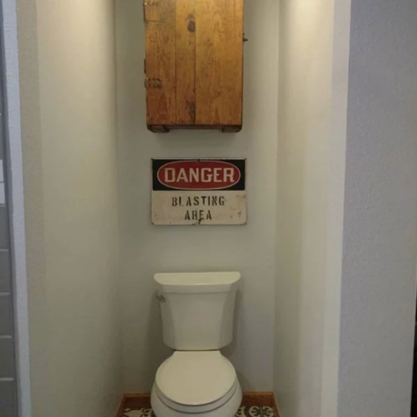 bathroom - Danger Blasting Area
