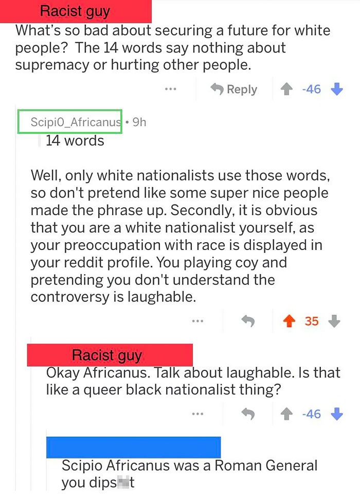 37 racists getting called out online