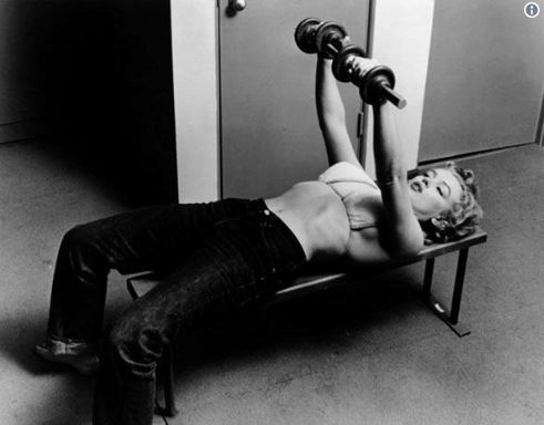 marilyn monroe lifting weights