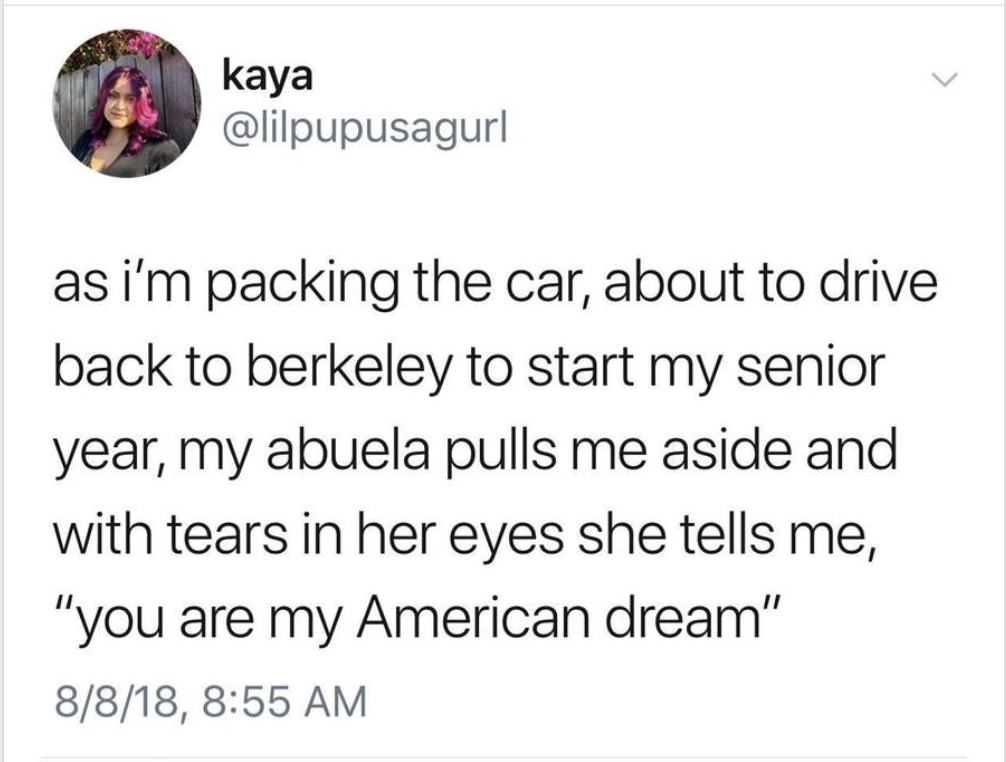 did magcon break up - kaya as i'm packing the car, about to drive back to berkeley to start my senior year, my abuela pulls me aside and with tears in her eyes she tells me, "you are my American dream" 8818,