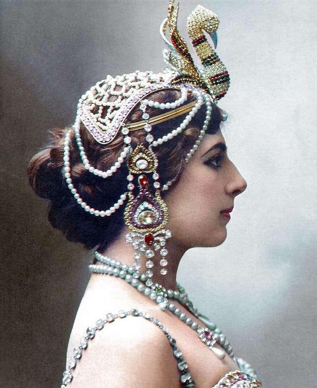 Margaretha Geertruida "Margreet" MacLeod (better known by the stage name Mata Hari), was an exotic dancer who was later convicted of being a spy for Germany during World War I and eventually executed by firing squad in France.