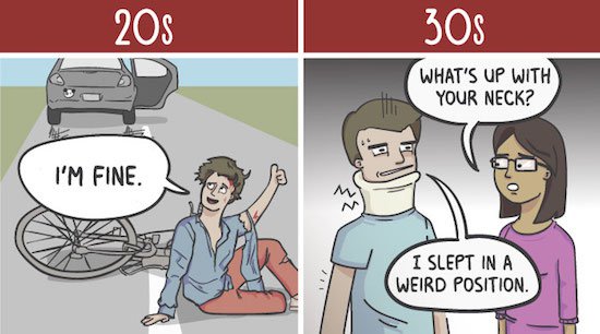 dating in your 20s meme - 20 30S What'S Up With Your Neck? I'M Fine. I Slept In A Weird Position.