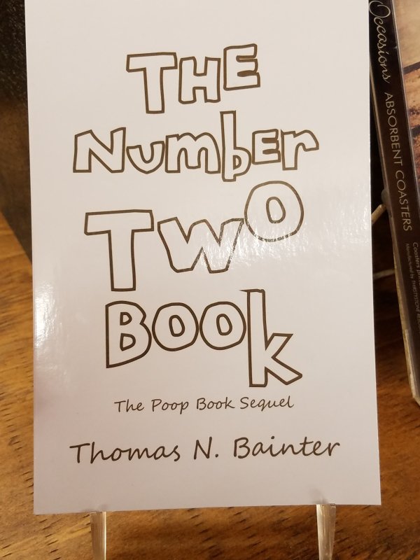 calligraphy - The Number Occasions Absorbent Coasters Two Book The Poop Book Sequel Thomas N. Bainter