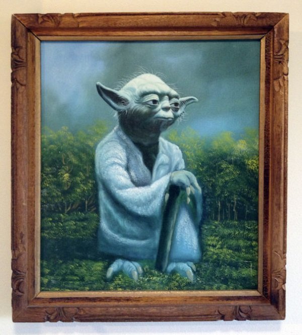 yoda thrift store art