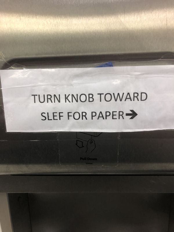 bumper - Turn Knob Toward Slef For Paper Pull Down 034000