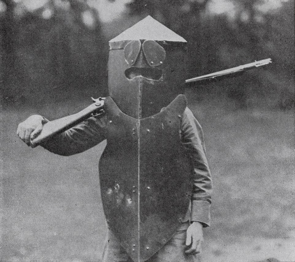 The Brewster Body Shield which could stop machine gun bullets made by the British in England in 1916.