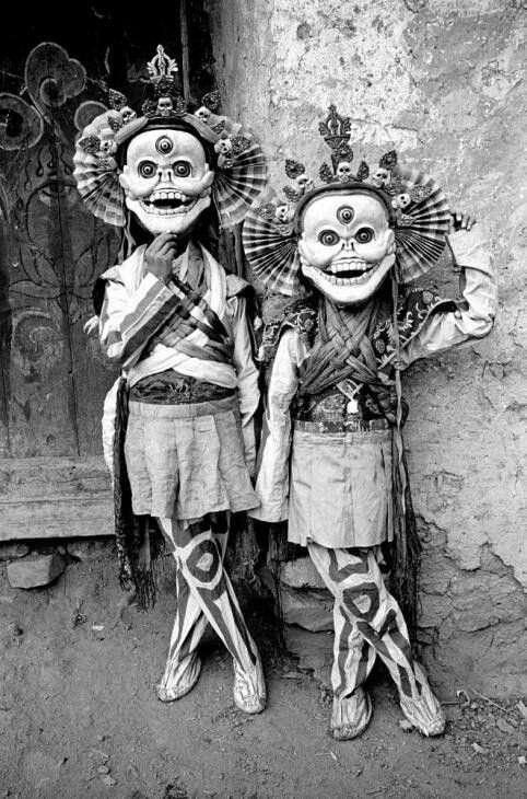 2 Women wear outfits for the Day of the Dead festivities in Mexico in 1984.
