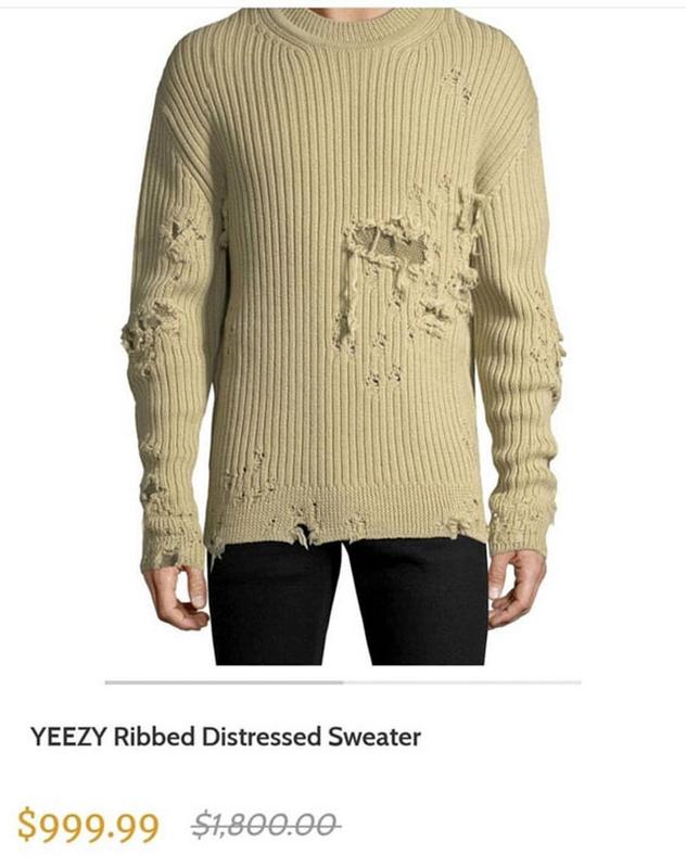 Yeezy Distressed Wool Sweater