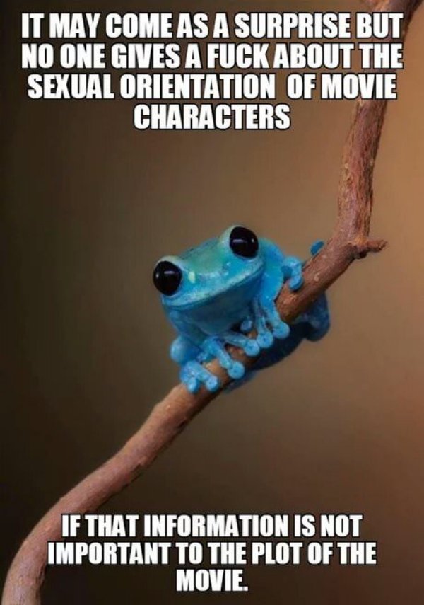 third world jokes - It May Come As A Surprise But No One Gives A Fuck About The Sexual Orientation Of Movie Characters If That Information Is Not Important To The Plot Of The Movie.