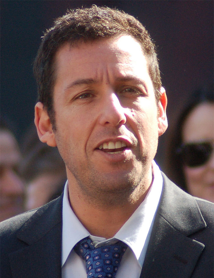 Met Adam Sandler once in a restaurant in NYC. We were out to dinner for a friend's bachelor party, a group of about a dozen guys. Adam stopped by our table and said congrats to the groom-to-be and asked some genuine questions about where we were all from and what we do. He then took a few moments to tell us that he had seen us earlier having fun and laughing together and about how important that is in life, being with friends and laughing and enjoying our time together. Kinda sounds cheesy now but in the moment it was very sincere and meant a lot to us. Overall it was maybe a 5-10 minute interaction but something none of us will ever forget