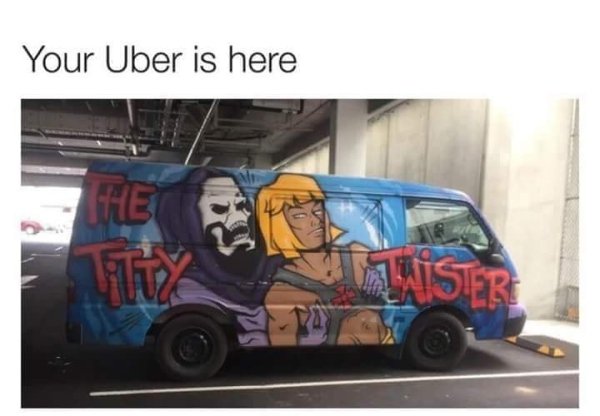 titty twister van - Your Uber is here Misteri Sa