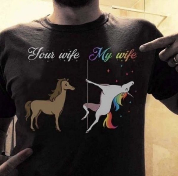 you me unicorn - Your wife My wife