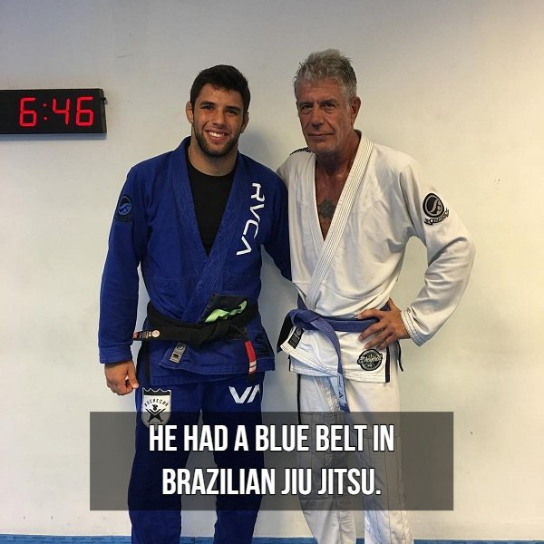 anthony bourdain jiu jitsu - Rvca He Had A Blue Belt In Brazilian Jiu Jitsu.