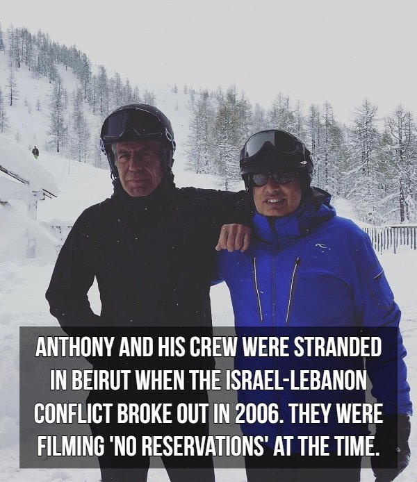 winter - Anthony And His Crew Were Stranded In Beirut When The IsraelLebanon Conflict Broke Out In 2006. They Were Filming 'No Reservations' At The Time.