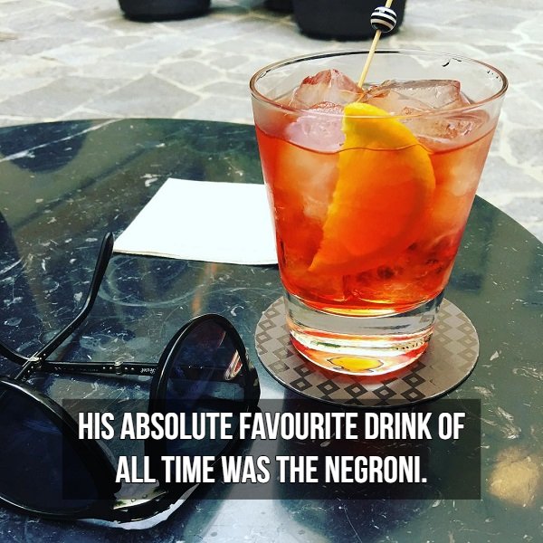 non alcoholic beverage - His Absolute Favourite Drink Of All Time Was The Negroni.