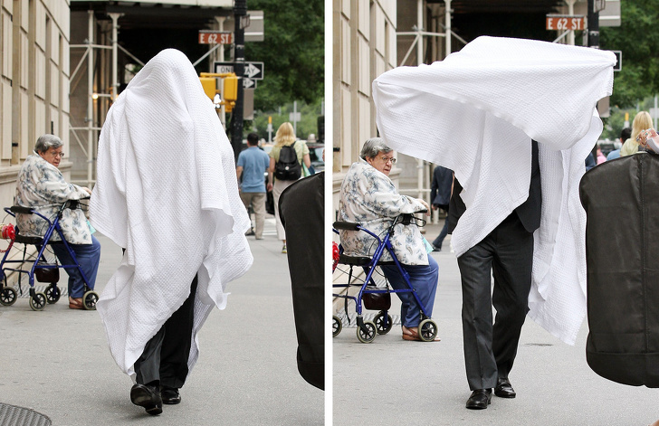 Even a blanket can’t help Alec Baldwin hide from the cameras.