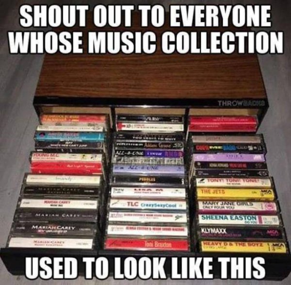 1970's funny memes - Shout Out To Everyone Whose Music Collection Throwane The Tlc Sexy Mary Jane Girls Hadiah Carey Sheena Eastone Klymaxx Beavostre Wote Used To Look This
