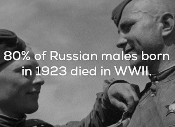 japanese sailor ww2 - 80% of Russian males born in 1923 died in Wwii.