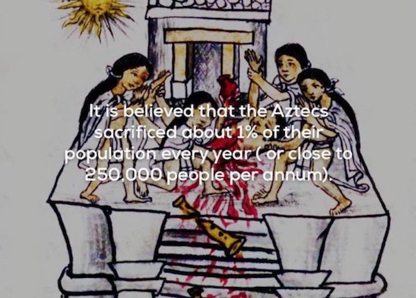 aztec marriage - it is believed that the Aztecs sacrificed about 1% of their population every year or close to op de door oppe
