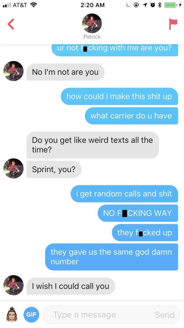 Girl convinces idiot they have the same number