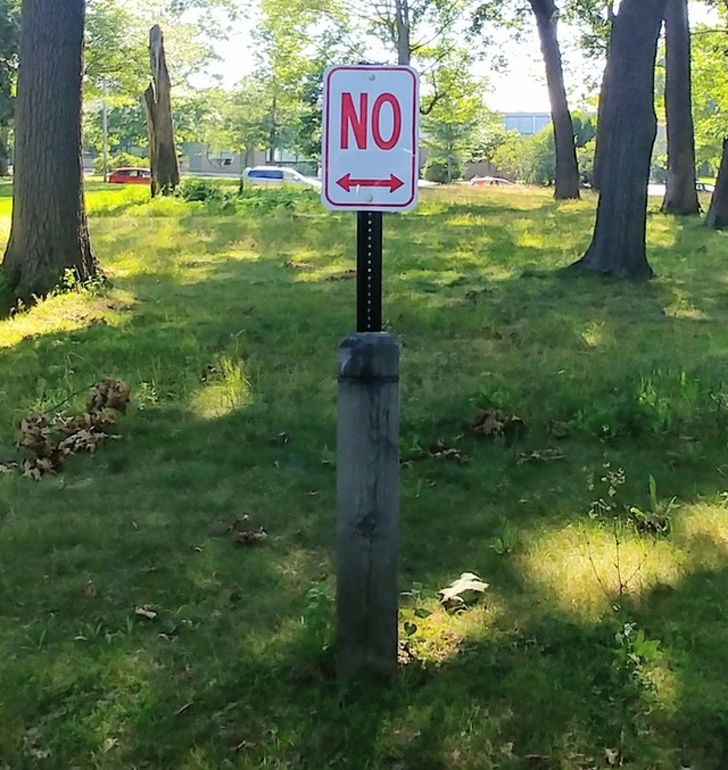 A sign that just says, “No”.