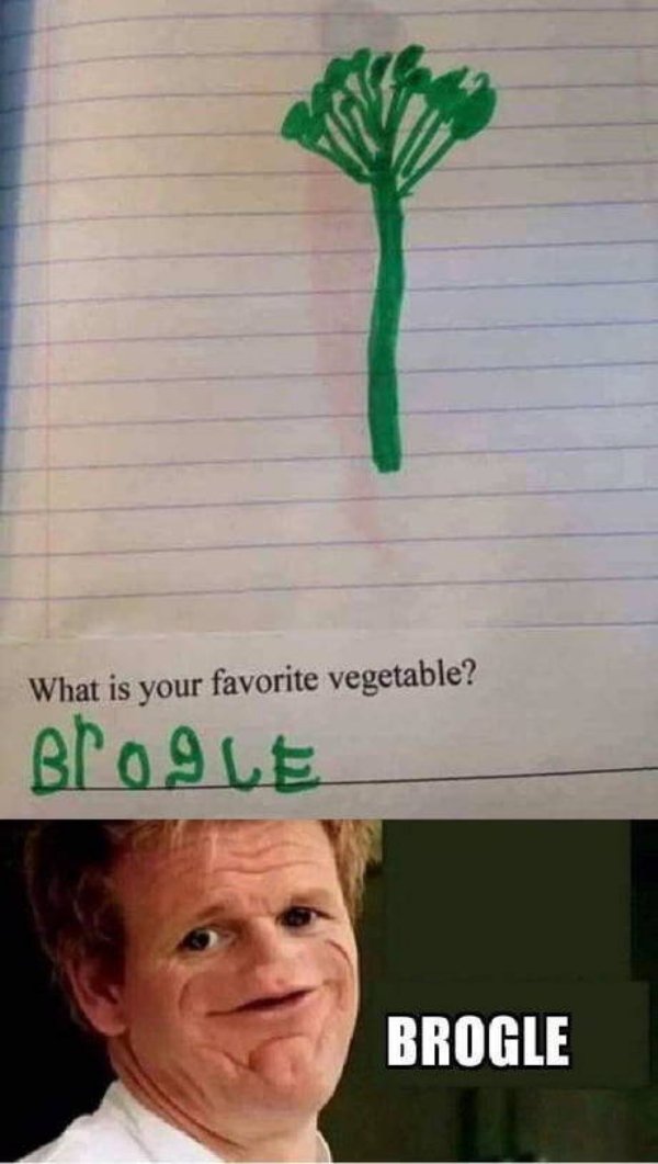 gordon ramsay brogle meme - What is your favorite vegetable? 3 Brogle