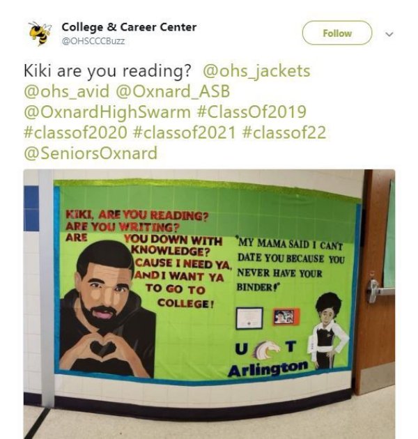 dank meme - meme bulletin board - 02 College & Career Center Kiki are you reading? @ Oxnard_ASB HighSwarm @ Seniors Oxnard Kiki. Are You Reading? Are You Writing? Are You Down With My Mama Said I Cant Knowledge? Cause I Need Ya, Date You Because You Andi 