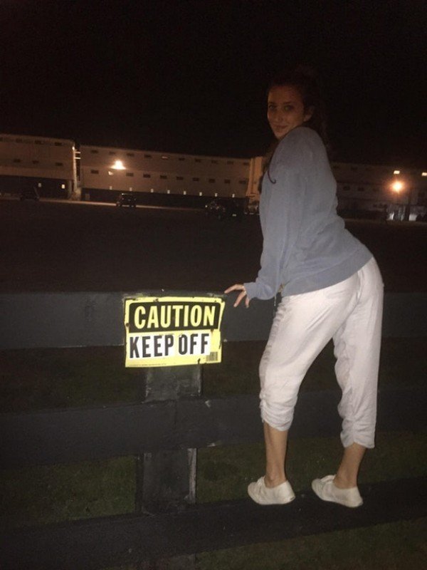 man - Caution Keep Off