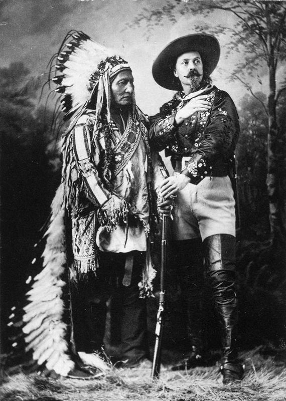 Sitting Bull and Buffalo Bill Cody in Montreal, Quebec during Buffalo Bill’s Wild West Show, 1885