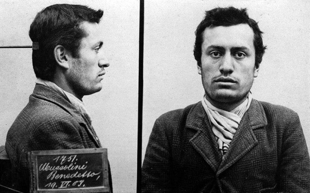 Young Benito Mussolini’s Mugshot, arrested by Swiss Police because he did not have any ID, Bern 19th June 1903