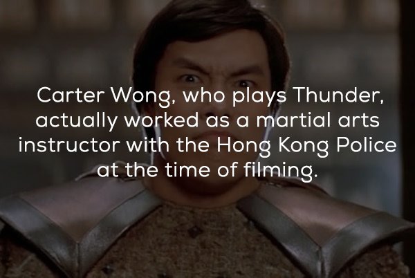 photo caption - Carter Wong, who plays Thunder, actually worked as a martial arts instructor with the Hong Kong Police at the time of filming.