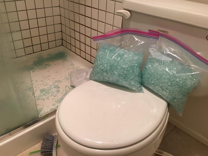 “If only my shower door had broken a week ago, I would have dressed up as Walter White.”