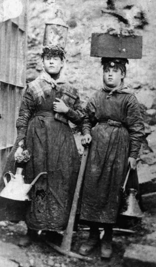 Women coal miners in the US in 1890.