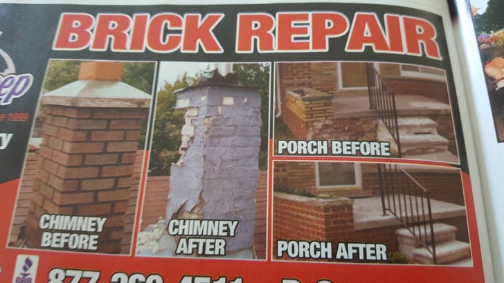 Damn, they DO NOT do good chimney work.