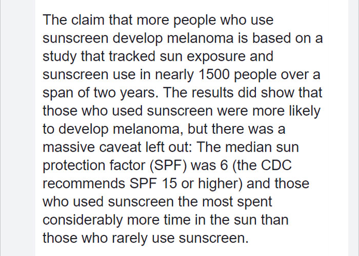 oliver wendell holmes poem - The claim that more people who use sunscreen develop melanoma is based on a study that tracked sun exposure and sunscreen use in nearly 1500 people over a span of two years. The results did show that those who used sunscreen w