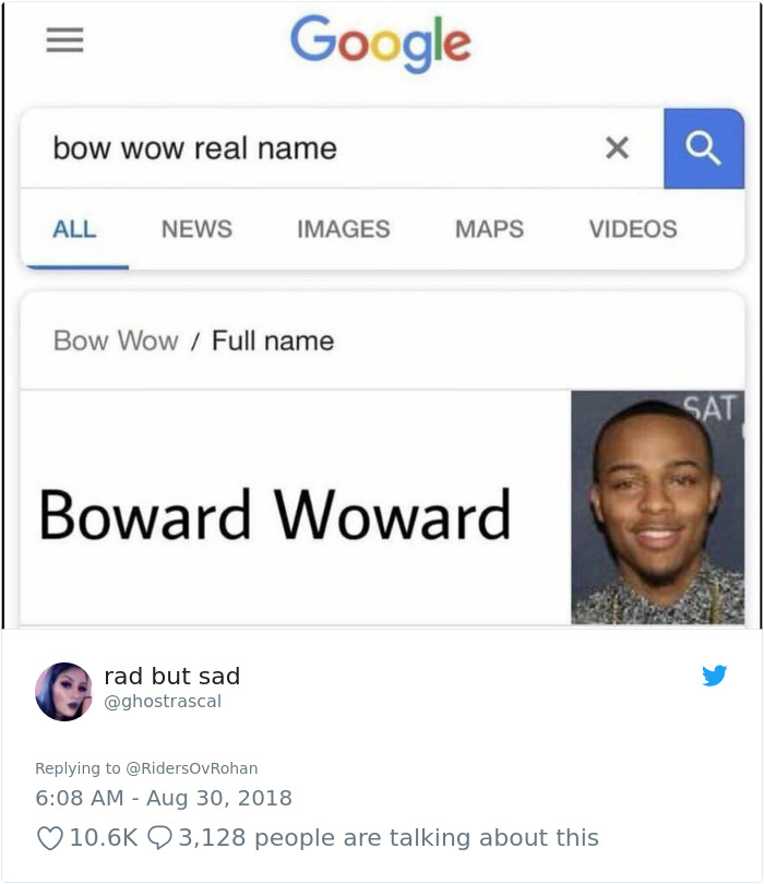 Bow Wow Real Name google search with the result