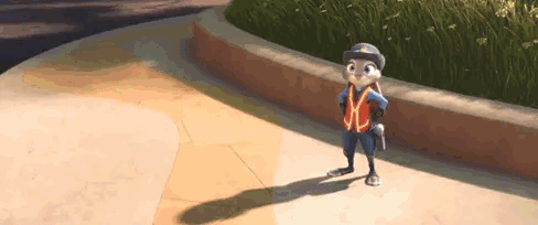 In Zootopia, while Officer Judy Hopps is ticketing cars around the city, she never crosses the street illegally. She always uses a crosswalk and looks both ways before crossing