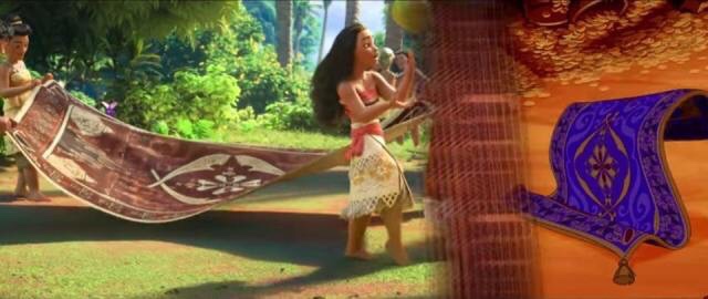 The Magic Carpet from Aladdin makes an appearance in Moana