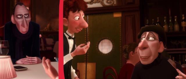 At the end of Ratatouille Anton Ego is a little bit fatter. This is especially poignant since he states, “I don’t like food, I love it… if I don’t love it I don’t swallow.”