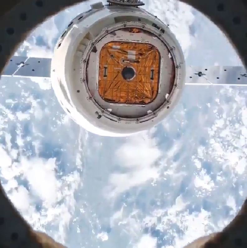 SpaceX Dragon departing from the ISS