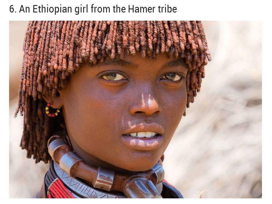 fascinating face - 6. An Ethiopian girl from the Hamer tribe