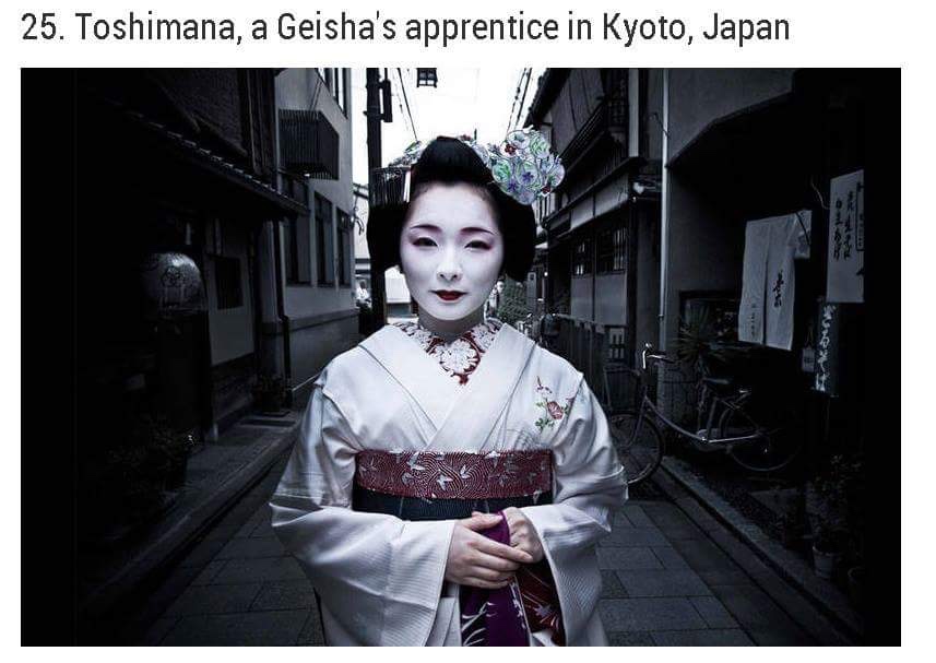 geisha scary - 25. Toshimana, a Geisha's apprentice in Kyoto, Japan