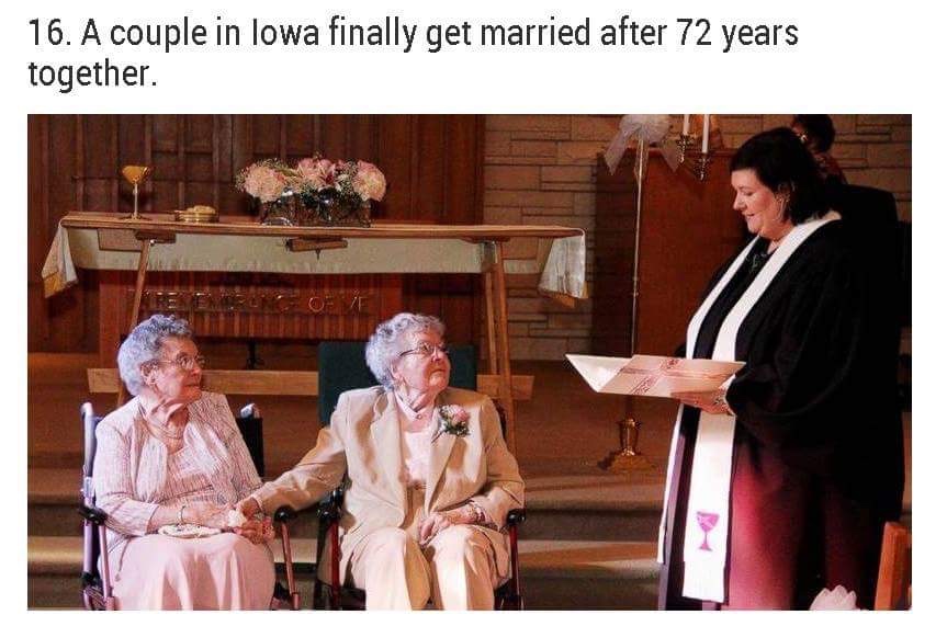 alice nonie dubes and vivian boyack - 16. A couple in lowa finally get married after 72 years together.