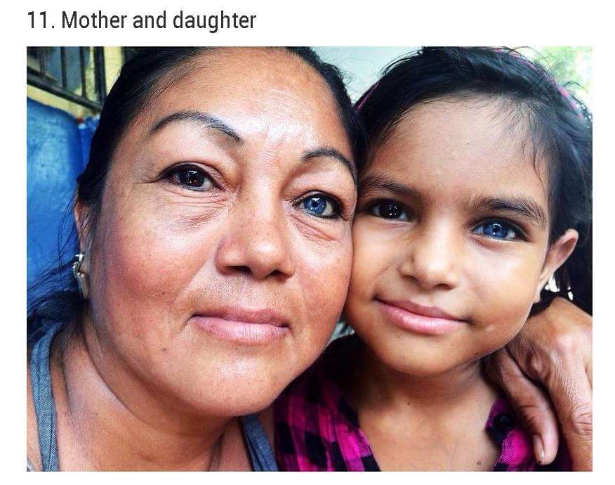 people with unique eye colors - 11. Mother and daughter