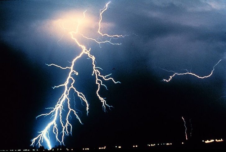 Lightning strikes the earth 100 times every second.