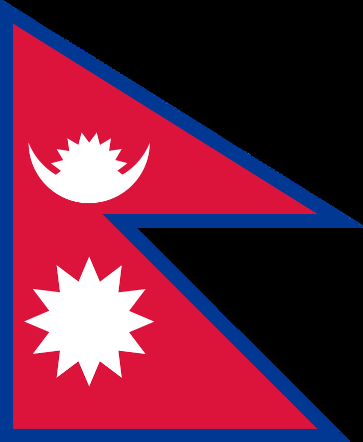 Nepal is the only country with a flag that isn’t rectangular or square shaped.