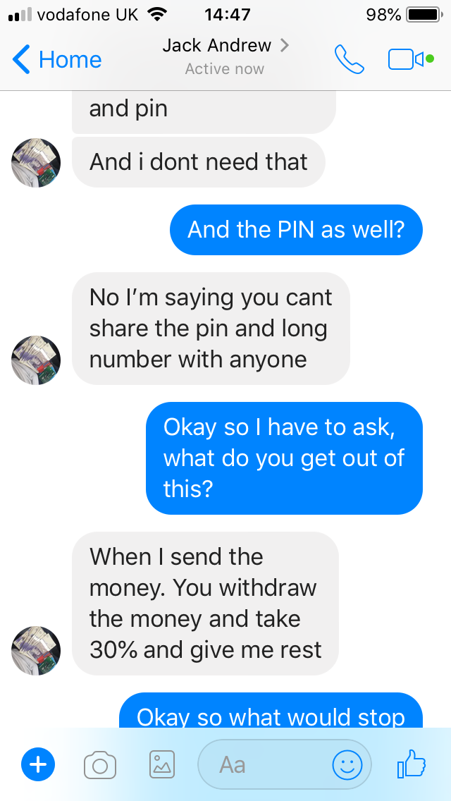 This guy takes a facebook scammer on one wild ride