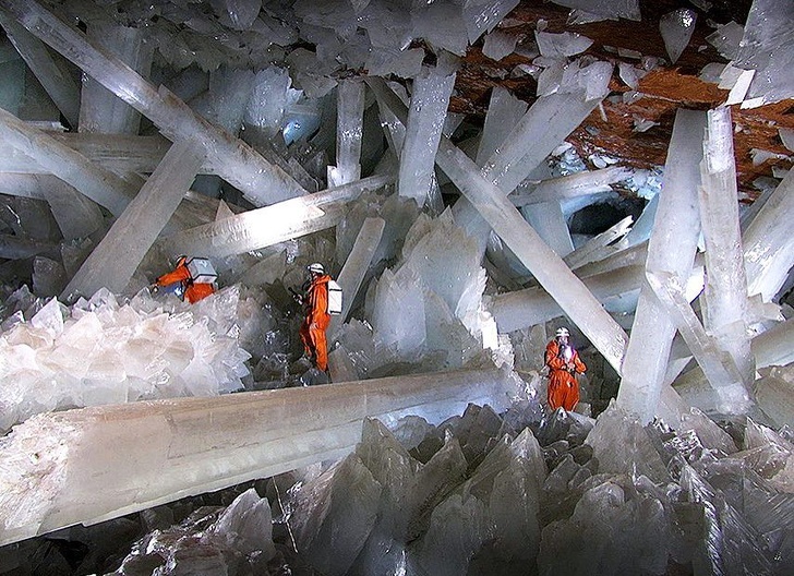 Naica Mine with extremely large selenite crystals, Mexico.
