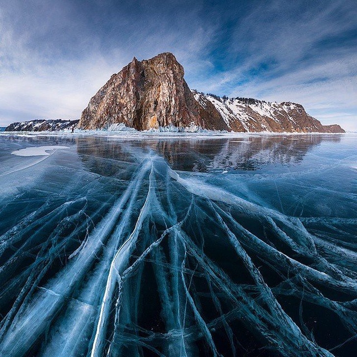 Lake Baikal in winter, Russia.